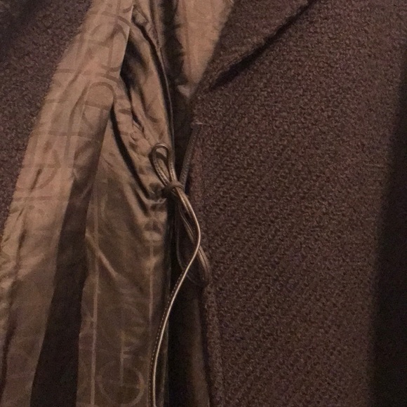 Cole Haan City Wool Knit Wrap Trench - Picture 6 of 7